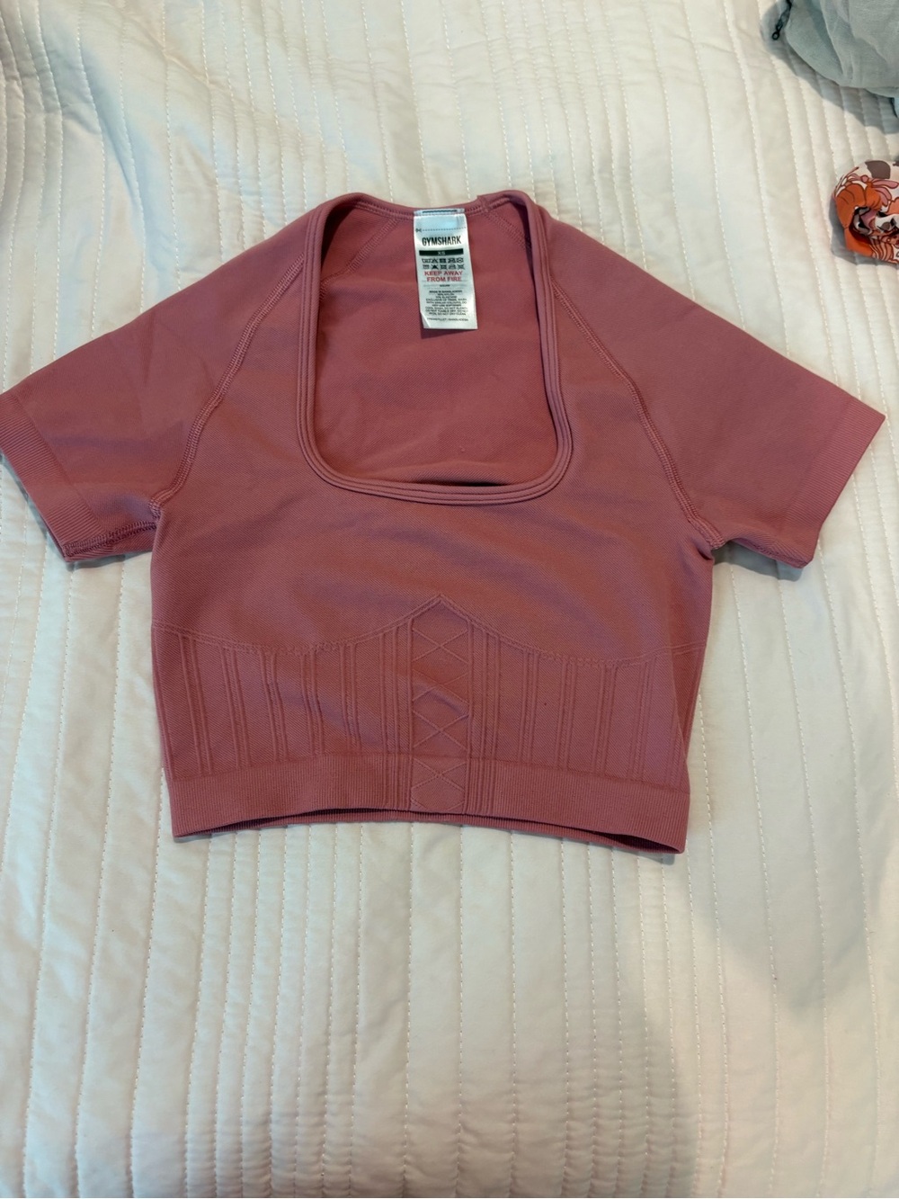 Gymshark Mauve Pink Scoop-Neck Seamless Crop Top